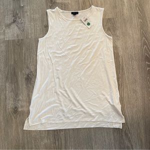 J. Jill Wearever Collection Top Cream / White Rayon Spandex Sleeveless Women XS